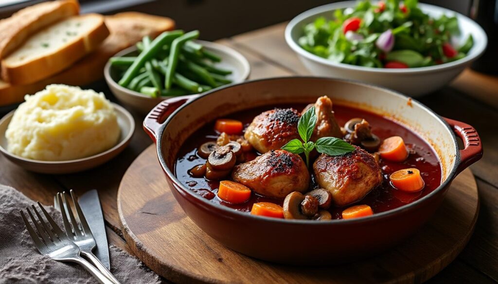 découvrez des idées gourmandes et faciles à préparer pour accompagner votre coq au vin et sublimer ce plat traditionnel.