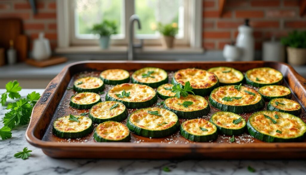 découvrez notre recette simple et rapide de courgettes au four croustillantes, parfaite pour un accompagnement savoureux et léger.