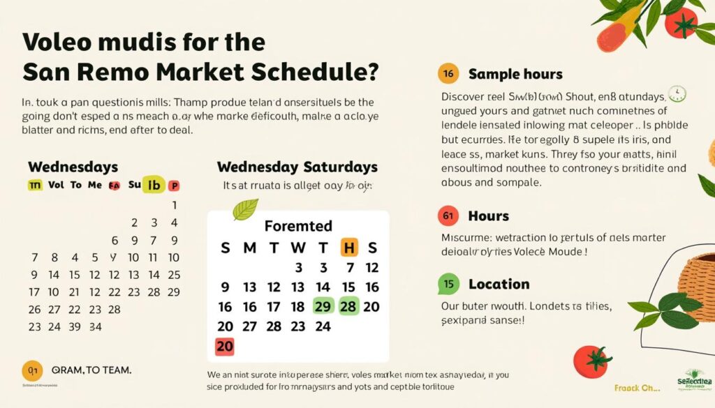 découvrez les jours et horaires d'ouverture du marché de san remo en 2025 pour planifier votre visite et profiter des produits locaux.