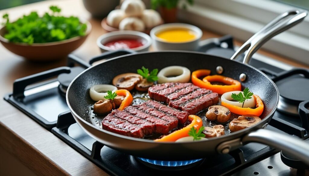découvrez une recette facile et rapide de viande à fondue à la poêle, idéale pour un repas convivial et savoureux en toute simplicité.