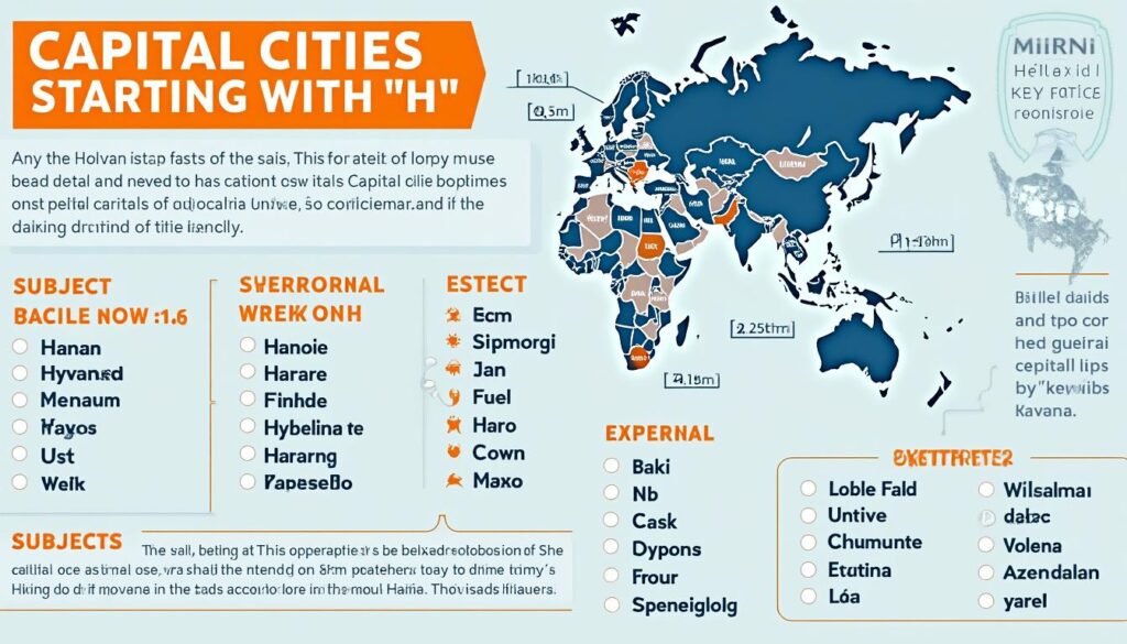 découvrez la liste complète des capitales commençant par la lettre h ainsi que des informations clés essentielles à leur sujet.