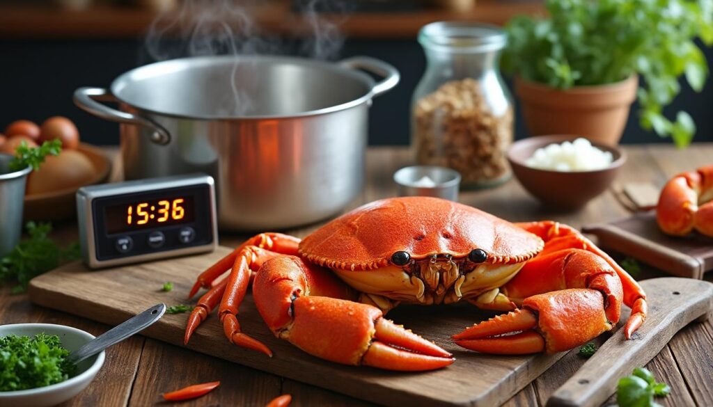 découvrez le temps de cuisson idéal pour un tourteau de 1 kg avec notre guide rapide et précis, pour un crustacé parfaitement cuit et savoureux.