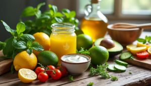 découvrez des recettes faciles de vinaigrettes sans vinaigre, avec des alternatives naturelles pour des saveurs originales et légères.