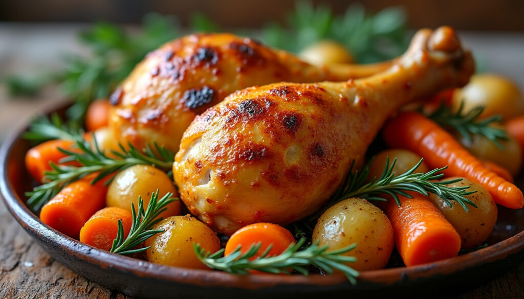découvrez notre recette facile et rapide de cuisse de poulet au four croustillante, idéale pour un repas savoureux et gourmand en un rien de temps.