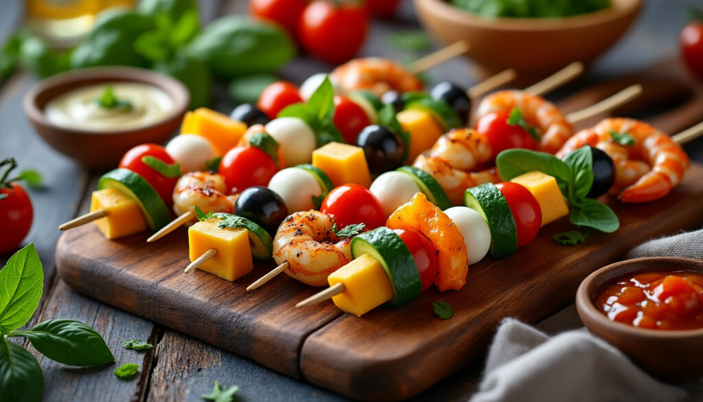 découvrez des recettes faciles et originales de brochettes apéro pour régaler vos invités lors de vos soirées conviviales.