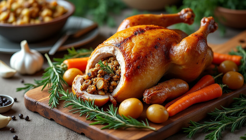 découvrez notre recette facile de rôti de chapon farci avec les astuces pour un temps de cuisson parfait, pour un plat savoureux et réussi à coup sûr.