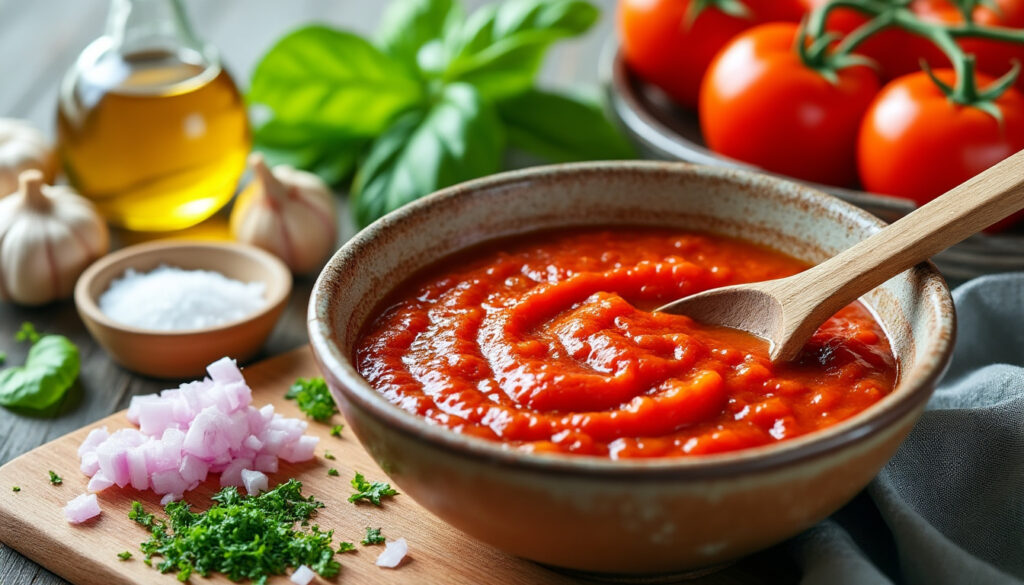 découvrez notre recette facile et rapide de sauce tomate maison, saine et savoureuse, parfaite pour rehausser tous vos plats en un rien de temps.