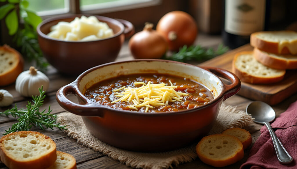 découvrez la recette traditionnelle et facile de la soupe à l'oignon grand-mère, un plat réconfortant et rapide à préparer pour toutes les occasions.