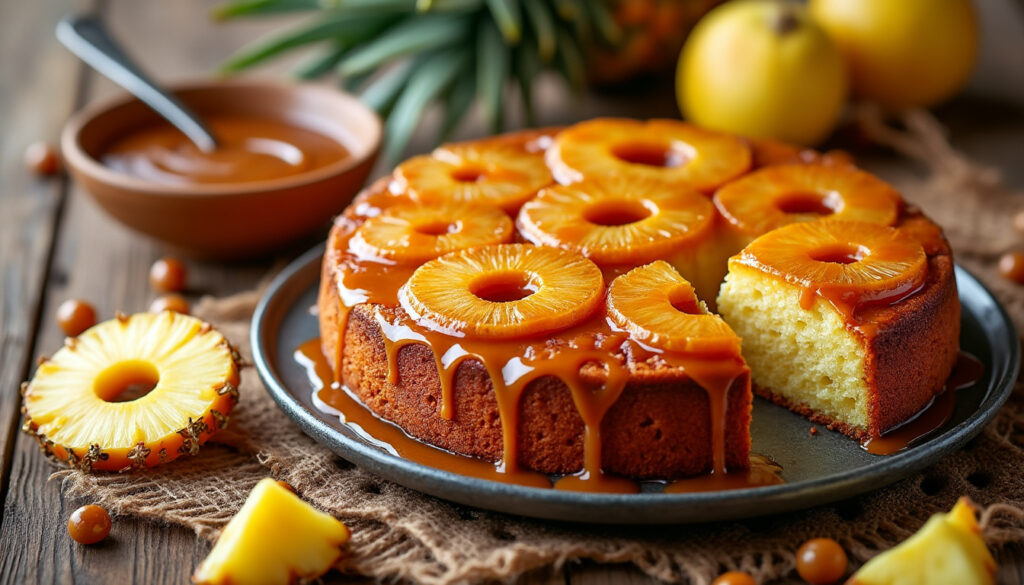 découvrez une recette gourmande de gâteau caramel ananas facile et rapide à préparer, idéale pour toutes vos envies sucrées.