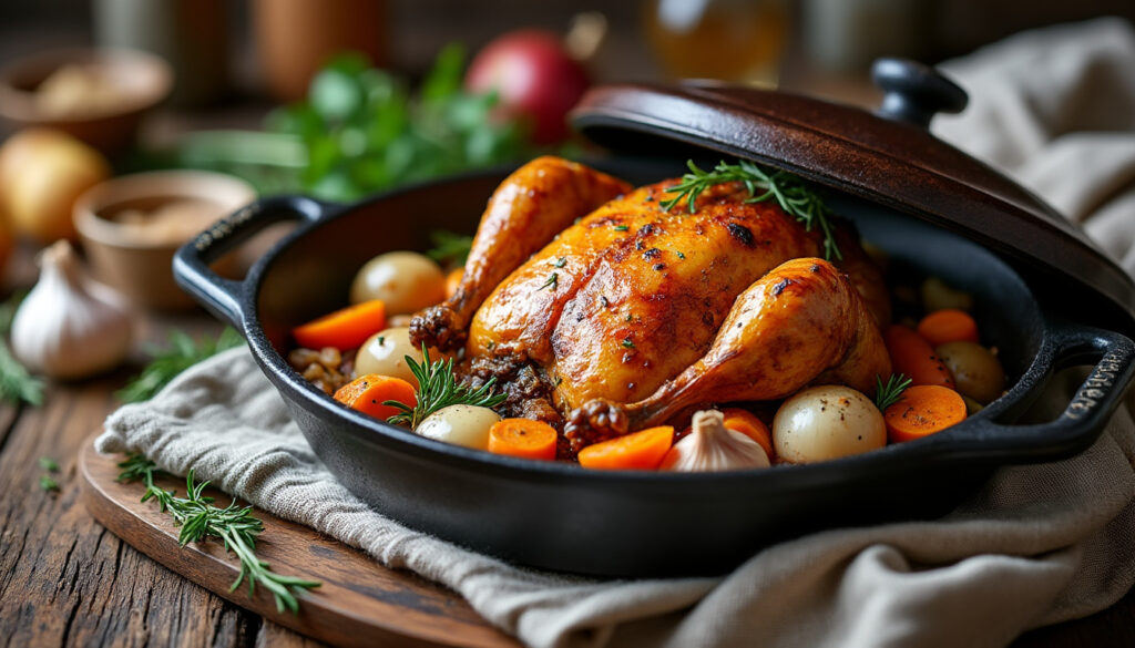 découvrez notre recette facile et savoureuse de pintade en cocotte, un plat traditionnel parfait pour régaler toute la famille avec des saveurs authentiques.
